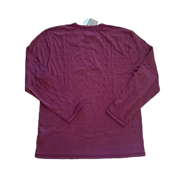 PX Clothing Mens Henley Blue Long Sleeve Shirt Textured Top Tee Buttons XXL NWT - Picture 2 of 9